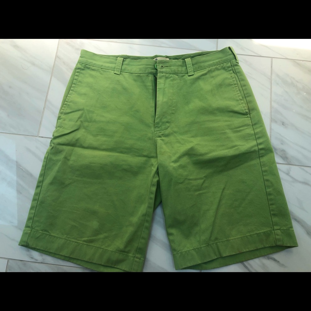 J Crew Men’s Chino Shorts Green 33w